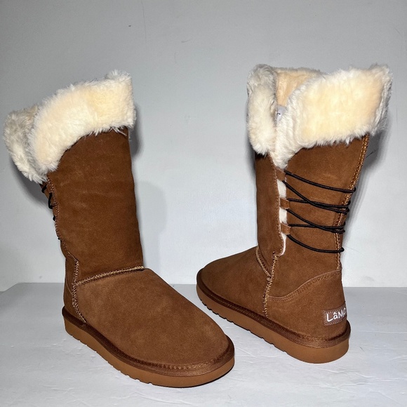 Lamo Celeste Water Resistant Suede Tall Winter Boots - Picture 1 of 6